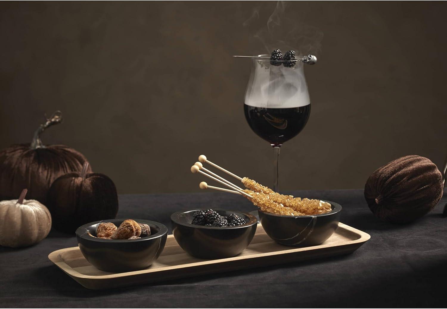 imageLenox Lx Collective Footed Serving Bowl 700 LB BlackTray with Dipping Bowls