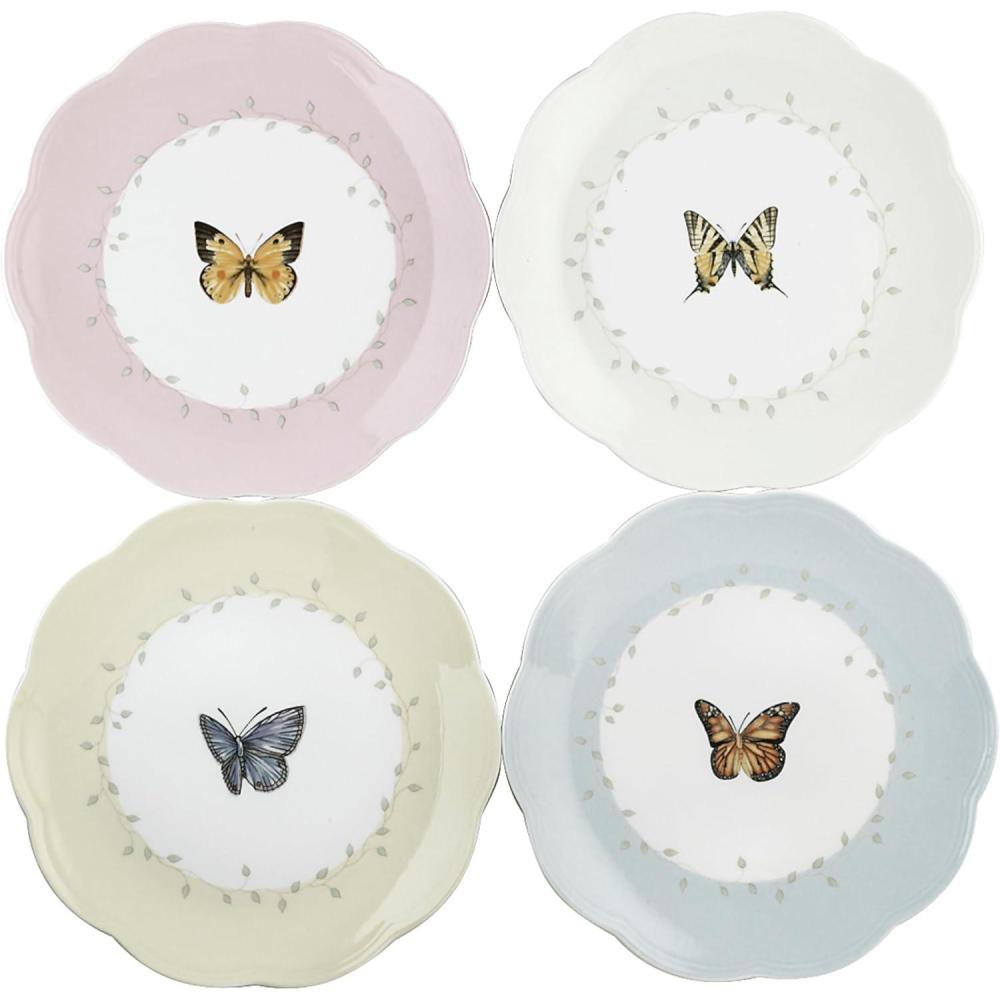 imageLenox 6444731 Butterfly Meadow 4Piece Dessert Plate Set