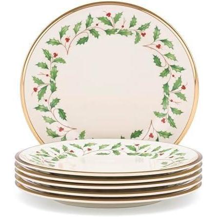 imageLenox 893494 Holiday Luna Nesting Dinnerware Set Christmas Hosting8 Pack of 6