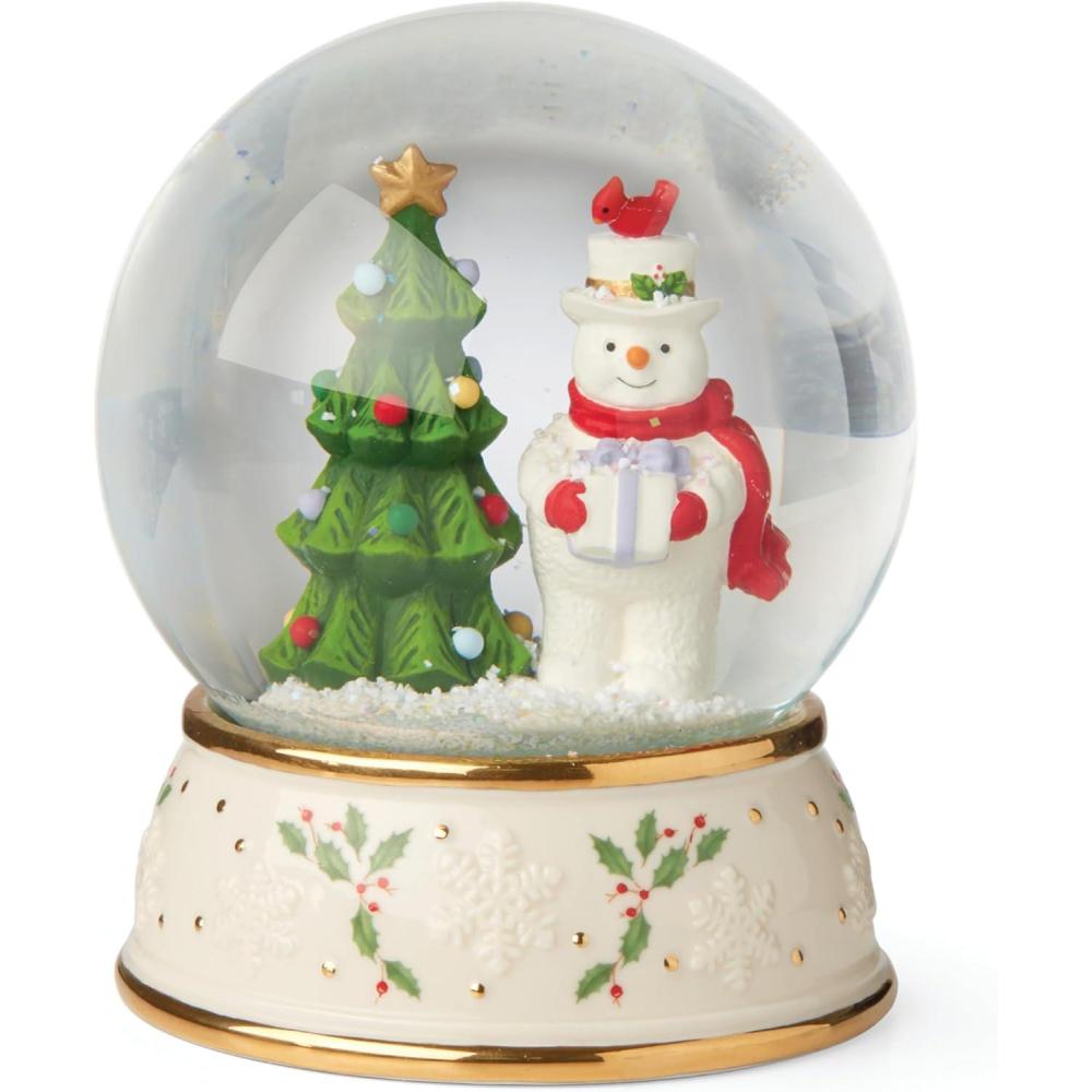 imageLenox 894915 Happy Holly Days Snow Globe Christmas amp Holiday Decor