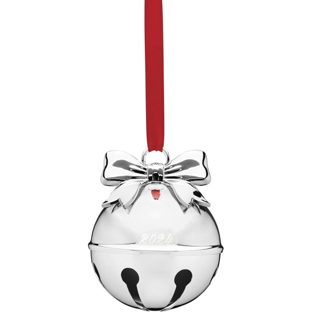 imageLenox 895766 2024 Silverplated Disney Castle Metal Ornament ChristmasJingle Bell