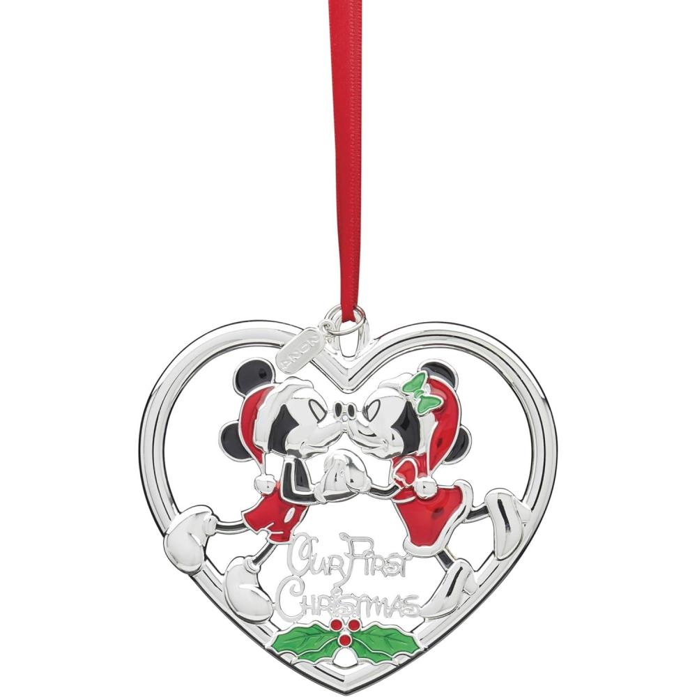 imageLenox 895766 2024 Silverplated Disney Castle Metal Ornament ChristmasMickey Mouse First Christmas