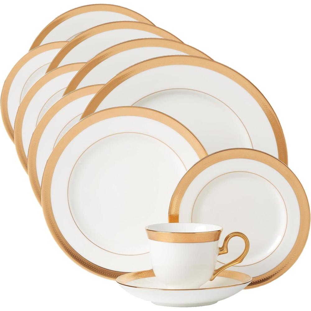 imageLenox 896133 Lowell White 5Piece Place Setting5 Count Pack of 4