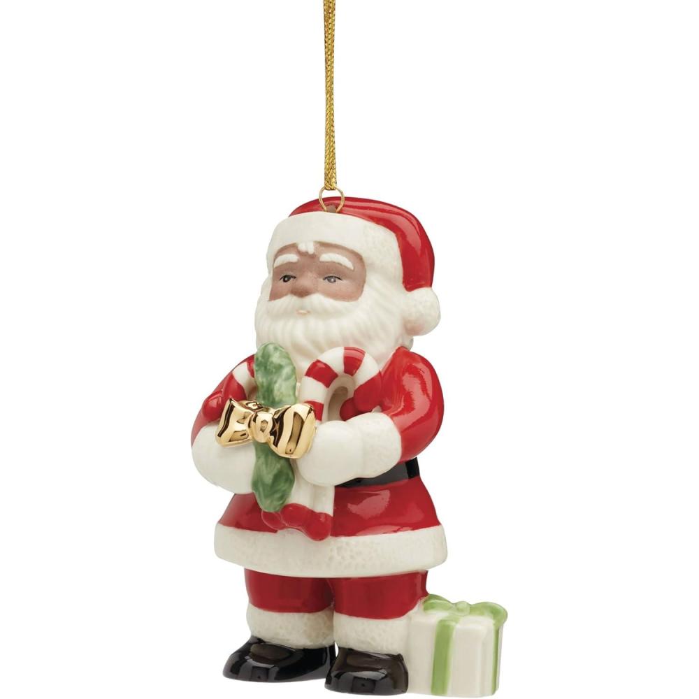 imageLenox 896337 African American Santa with Pickle OrnamentSanta with Candy Canes