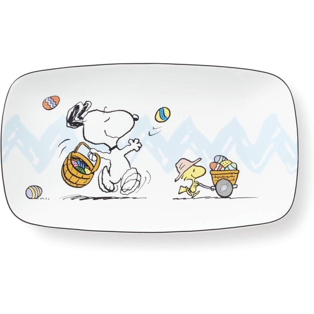 imageLenox 896632 Peanuts Easter Snoopy Hors Doeuvres Tray Spring ServewareTray