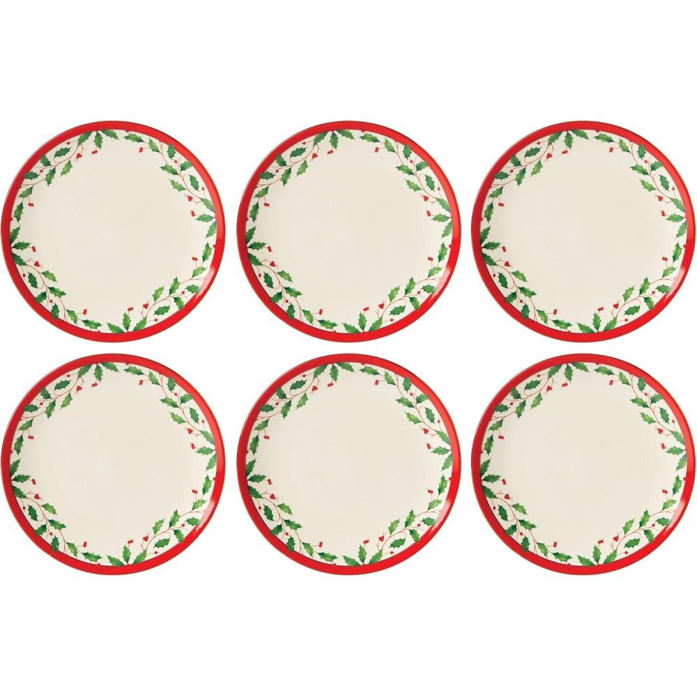 imageLenox 897082 Holiday Dinnerware Place Setting Bowls Set of 4 ChristmasAccent Plates Set of 6