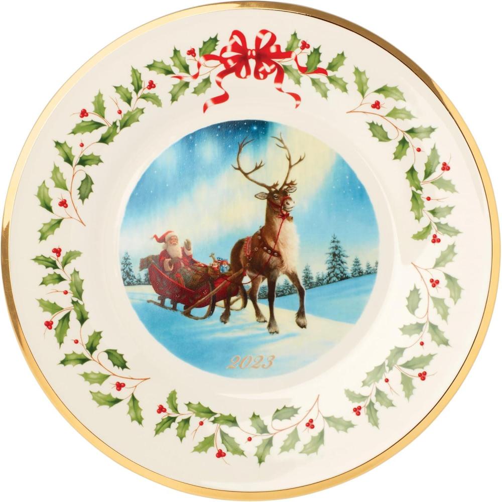 imageLenox 897082 Holiday Dinnerware Place Setting Bowls Set of 4 ChristmasAnnual Limited Edition Accent Plate