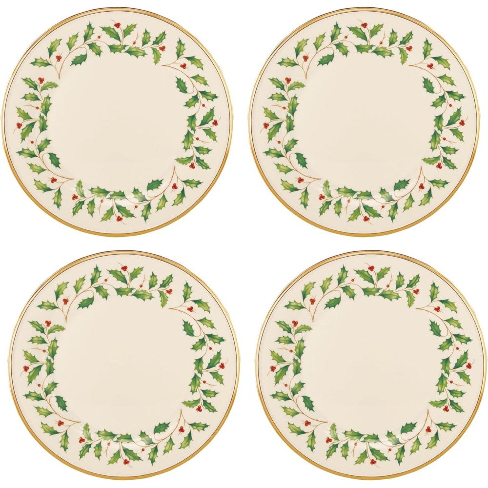 imageLenox 897082 Holiday Dinnerware Place Setting Bowls Set of 4 ChristmasDinner Plates Set of 4