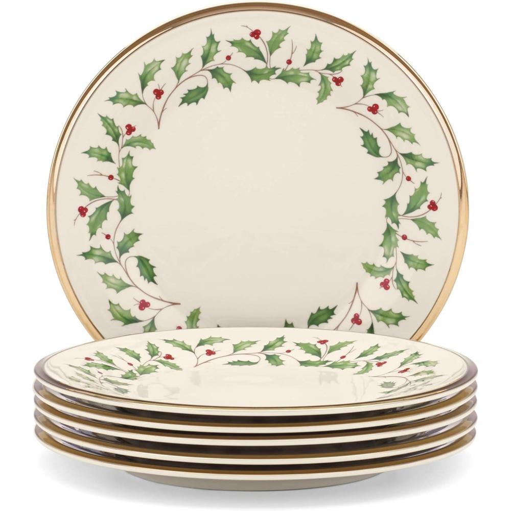imageLenox 897082 Holiday Dinnerware Place Setting Bowls Set of 4 ChristmasSalad Plates Set of 6