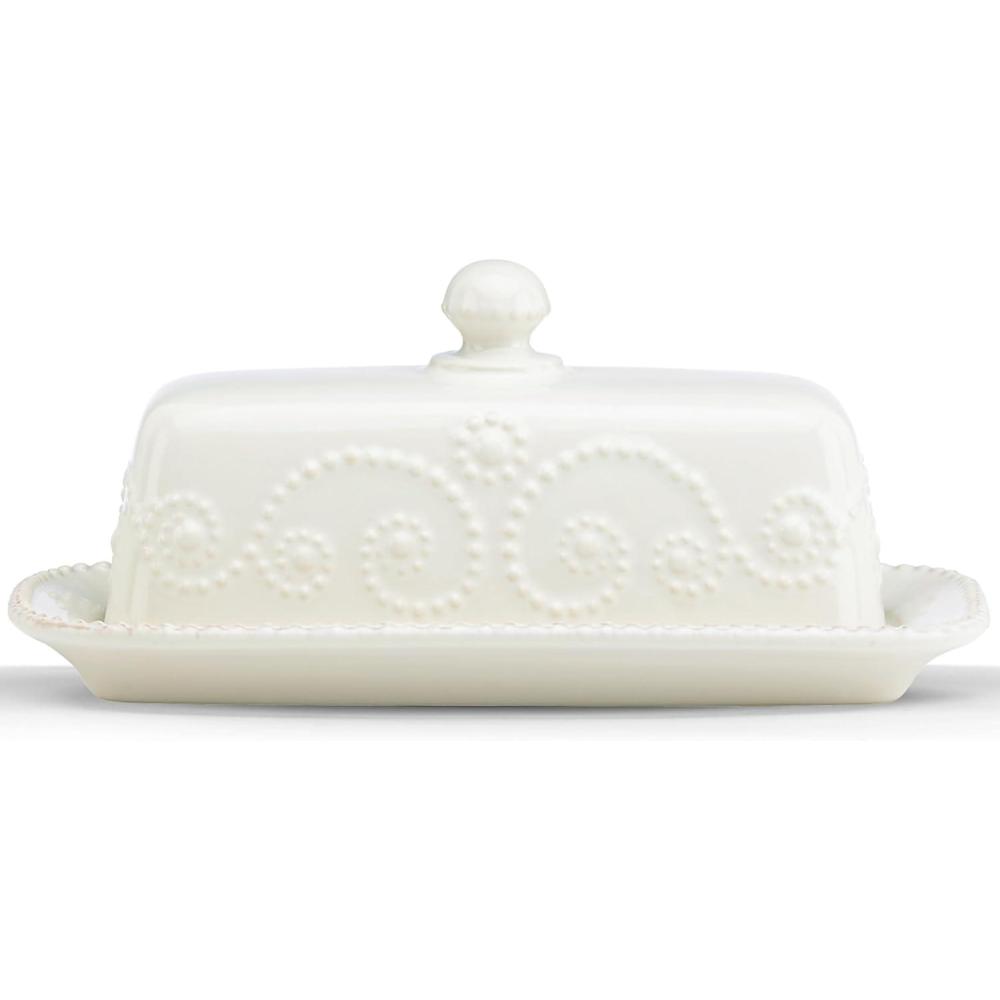 imageLenox French Perle Covered Butter Dish White