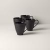 Lenox 885618 Chelse Muse Fleur Matte Black 4-Piece Mug Set(Mugs  Set of 4)