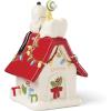Lenox 896324 Snoopy Christmas Covered Candy Dish, Holiday Hosting