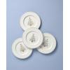 Lenox 897868 Federal Platinum Tree Accent Plates, Service For 4, Christmas Dishes, Dinnerware Set, Holiday