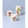 Lenox 898097 Merry Grinchmas Stackable Mugs, Service For 4, Assorted, Christmas, Drinkware Set, Holiday Glasses
