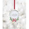 Lenox Christmas Tree Ornaments, Holly Frame Silverplated Ornament, Round Picture Frame, Red Ribbon for Hanging, Christmas Decor, Tree Decor, Family Picture Ornaments (Silver, 1-Piece, 2.5×3.5-Inch)