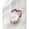 Lenox Christmas Tree Ornaments, Holly Frame Silverplated Ornament, Round Picture Frame, Red Ribbon for Hanging, Christmas Decor, Tree Decor, Family Picture Ornaments (Silver, 1-Piece, 2.5×3.5-Inch)