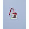 Lenox Christmas Tree Ornaments, House Frame Silverplated Ornament, Square Picture Frame, Red Ribbon for Hanging, Christmas Decor, Tree Decor, Family Picture Ornaments (Silver, 1-Piece, 2.5×2.75-Inch)