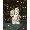 Lenox Figurine, Happy Holly Days North Pole Snowman Light-Up Figurine, Christmas Decorations, Christmas Decor Indoor, Snowman Design (Ivory, 1 Piece, 7.75-Inch Height) 2 AAA Batteries Not Included