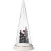 Lenox Figurine, Merry & Magical Light-Up Santa with Gifts Figurine, Porcelain, Encased in Glass, Christmas Decorations, Christmas Decor Indoor (1-Piece, 11.5-Inch Height) 3 AA Batteries Not Included