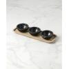 Lenox Lx Collective Footed Serving Bowl, 7.00 LB, Black(Tray with Dipping Bowls)
