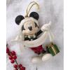 Lenox Ornaments, 2025 Mickey Mouse Merry Christmas Ornament, Porcelain with Gold Cord for Tree Decoration, Christmas Decorations, Winter Tree Ornaments, Winter Decor, Mickey Mouse Design (1 Piece)