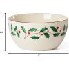 Lenox Serveware, Holiday Small Bowl, Service for 1, 14 Oz Made From Porcelain for Christmas Hosting, Christmas Decor, Dishwasher Safe, Soup and Salad Bowl (Multicolor, 2.5 Inch Height, 1 Piece)