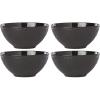 Lenox 885618 Chelse Muse Fleur Matte Black 4-Piece Mug Set(Bowls  Set of 4)