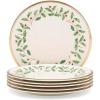 Lenox 893494 Holiday Luna Nesting Dinnerware Set, Christmas, Hosting(8″ (Pack of 6))