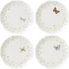 Lenox 894543 Butterfly Meadow Vines 4-Piece Rice Bowl Set(Dinner Plates  Set of 4)