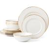 Lenox 895706 Federal Gold 12-Piece Dinnerware Set, Service for 4