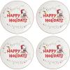 Lenox 896321 Snoopy Christmas Accent Plates, Set of 4, Holiday Dinnerware