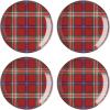 Lenox 896528 Holiday Red Tartan Accent Plates, Set of 4, Christmas Dinnerware, Hosting(Accent Plates  Set of 4)
