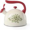 Lenox 897976 Holiday Metal Tea Kettle, Christmas, Festive Kitchen Decor