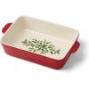 Lenox 898050 Holiday Rectangular Baking Dish, Medium, Christmas, Festive Kitchen Decor