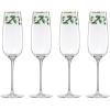 Lenox Glassware, Holiday Decal Flutes, Set of 4, 11-Ounce Capacity, Made From Glass, Dishwasher Safe Flutes, Drinking Glasses Set, Home And Kitchen, Champagne Flute, Champagne Glasses (Clear, 4 Piece)