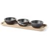Lenox Lx Collective Footed Serving Bowl, 7.00 LB, Black(Tray with Dipping Bowls)