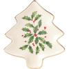 Lenox Serveware, Hosting The Holidays Tree Plate, Festive Porcelain Dinnerware, Service for 1, Pasta, Salad and Dinner, Dishwasher Safe, Christmas Decorations (MultiColor, 5.75 inch Length, 1 Piece)