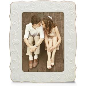 Lenox 858821 White French Perle 5″ X 7″ Frame, 1.55 LB