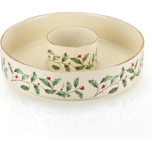 Lenox 869999 Holiday Chip & Dip Set, Christmas Hosting
