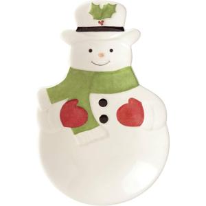 Lenox 882206 Holiday Snowman Spoon Rest, Christmas Hosting