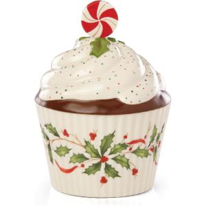 Lenox 886642 Holiday Bakeshop Cupcake Candy Dish, Christmas Hosting