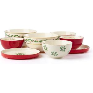Lenox 893494 Holiday Luna Nesting Dinnerware Set, Christmas, Hosting(11.62″)