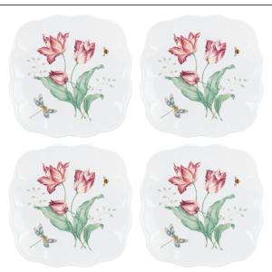Lenox 894308 Butterfly Meadow Square 4-Piece Accent Plates