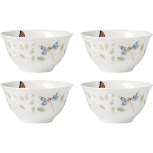 Lenox 894543 Butterfly Meadow Vines 4-Piece Rice Bowl Set(Rice Bowls  Set of 4)