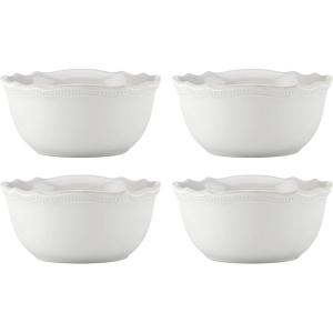 Lenox 895710 French Perle Bead All-Purpose Bowls, Set Of 4 White(All-Purpose Bowls  Set of 4)