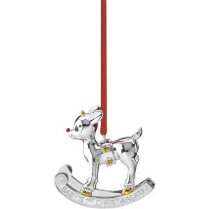 Lenox 895766 2024 Silverplated Disney Castle Metal Ornament, Christmas(Rudolph  Baby’s First Christmas)