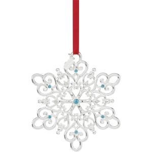 Lenox 895766 2024 Silverplated Disney Castle Metal Ornament, Christmas(Snow Majesty)
