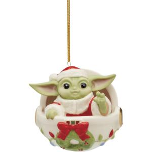 Lenox 895920 Grogu’s Holiday Hover Pram Ornament, Christmas(Grogu)