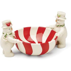 Lenox 896363 Happy Holly Days Treat Bowl, Ivory, Christmas & Holiday Hosting