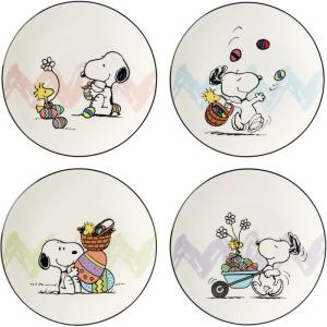 Lenox 896632 Peanuts Easter Snoopy Hors Doeuvres Tray, Spring Serveware(Accent Plates  Set of 4)